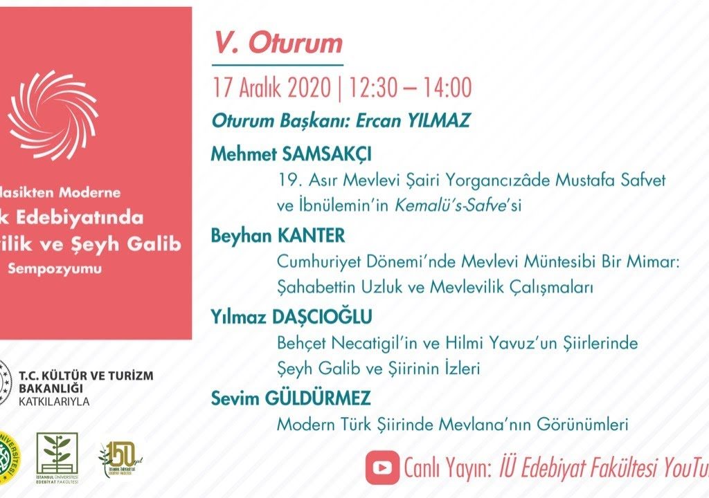 Türk Edebiyatında Mevlevilik ve Şeyh Galib Sempozyumu  – V. Oturum