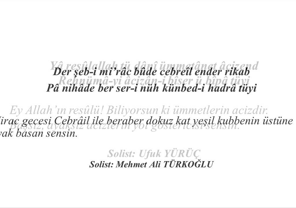 DÜGÂH NA’T-İ MEVLÂNÂ