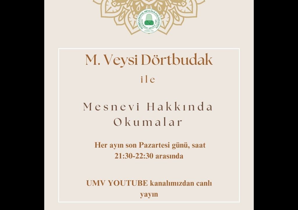 MESNEVİ HAKKINDA SOHBETLER – Mehmed Veysi Dörtbudakir.
